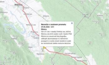 Na dolenjevaškem polju na cesti med Ribnico in Kočevjem umrla 21-letnik in...