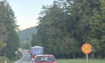 Še en semafor na poti iz Kočevja proti Ljubljani